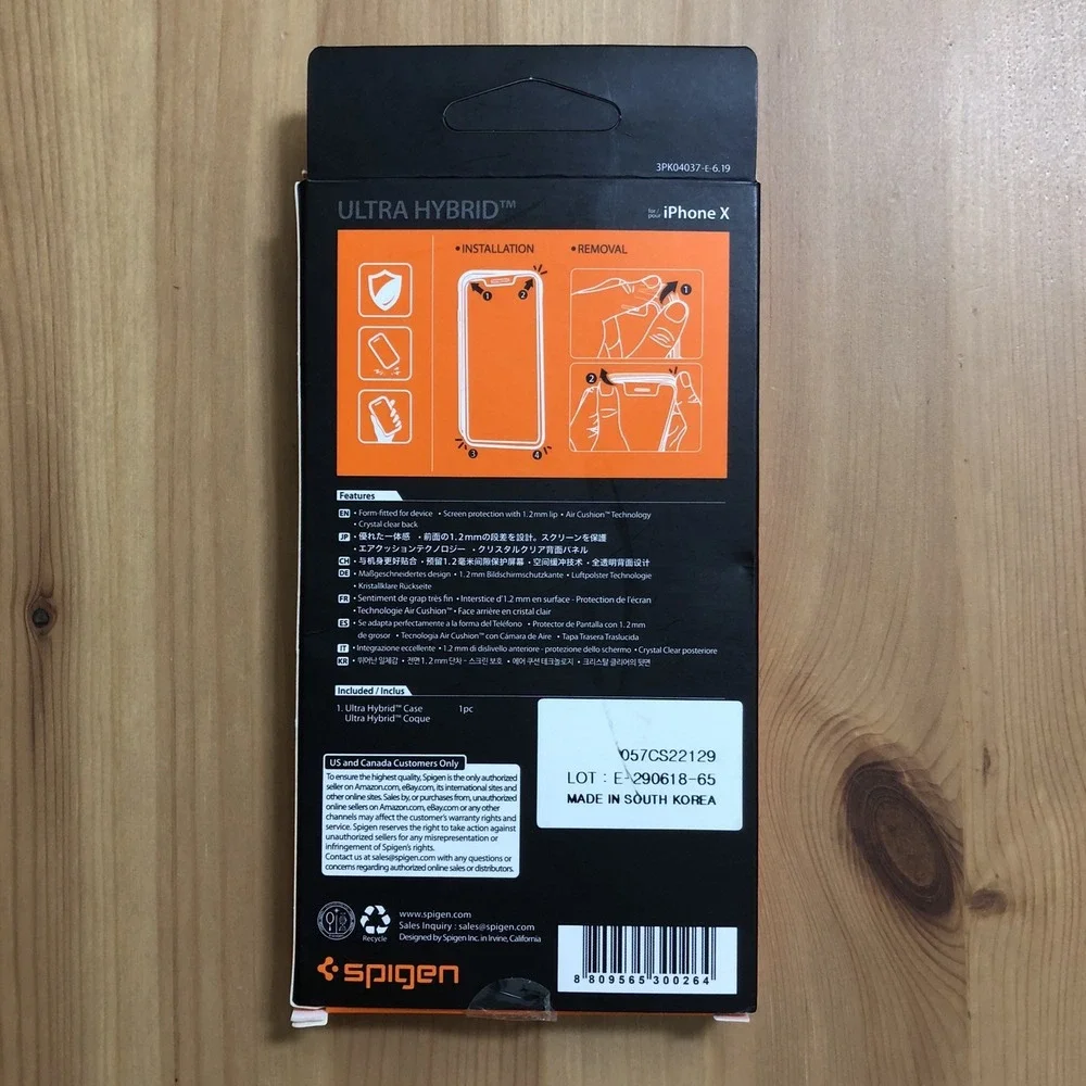Spigen For iPhone X Ultra Hybrid Air Cushion Technology Case Black